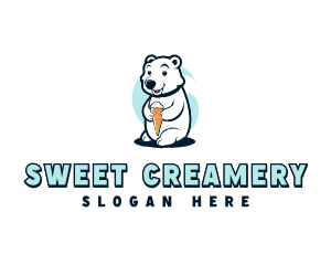 Creamery - Polar Bear Sundae Creamery logo design