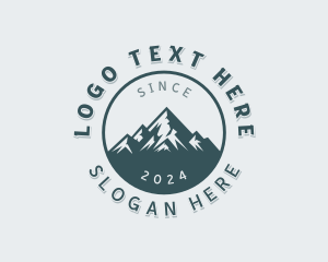 Hiker - Travel Tourist Mountain logo design