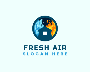 HVAC Heating Cooling logo design