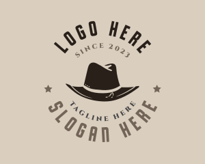Barber - Western Hat Fashion logo design