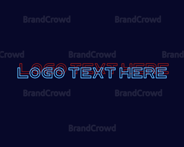 Neon Retro Wordmark Logo