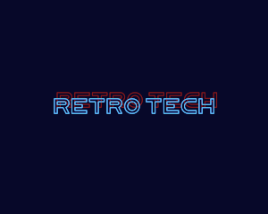 Neon Retro Wordmark logo design