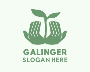 Seedling Hand Gardening  Logo