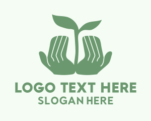 Seedling Hand Gardening  Logo