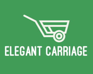 Carriage - Wheelbarrow Garden Tool logo design