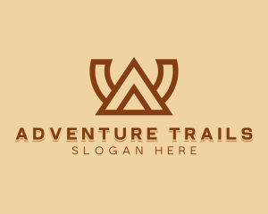 Tent Camping Adventure logo design