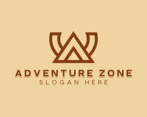 Tent Camping Adventure logo design