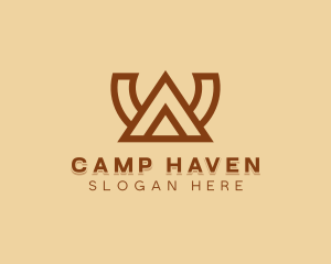 Tent - Tent Camping Adventure logo design