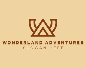 Tent Camping Adventure logo design