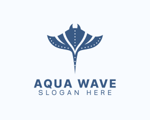 Oceanic - Aquatic Stingray Animal logo design