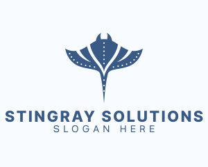 Stingray - Aquatic Stingray Animal logo design