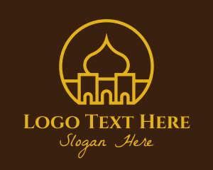 Mosque - Golden Mosque Badge logo design