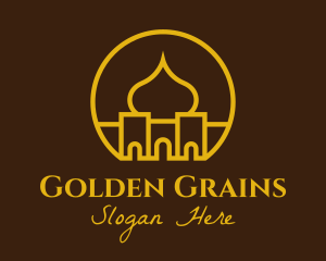 Golden Mosque Badge logo design