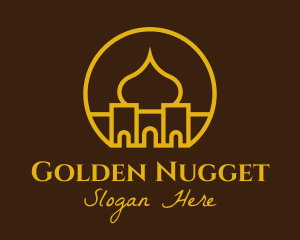 Golden Mosque Badge logo design