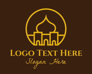 Religious - Golden Mosque Badge logo design