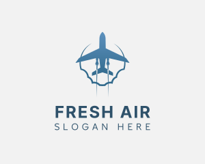 Flying Aviation Airplane logo design