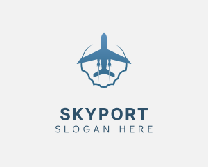 Airport - Flying Aviation Airplane logo design