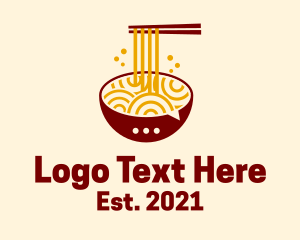 Japanese - Delicious Noodles Chat logo design