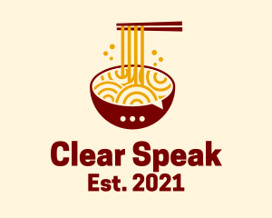Speech - Delicious Noodles Chat logo design