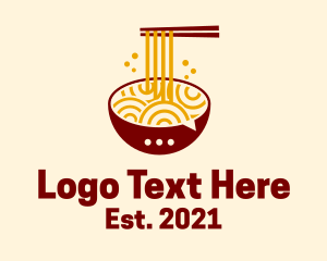 Talking - Delicious Noodles Chat logo design
