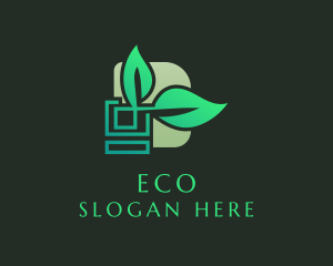 Simple Square Plant Box logo design