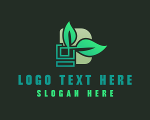 Botanical - Simple Square Plant Box logo design