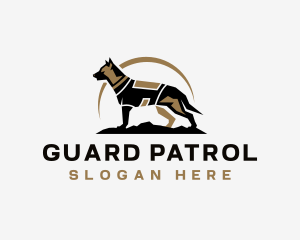 Patrol - German Shepherd Service Dog logo design