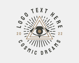 Psychedelic - Mystical Illuminati Eye logo design