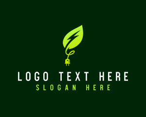 Utility - Leaf Bolt Plug logo design