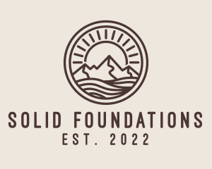 Tourism - Alpine Mountain Valley logo design
