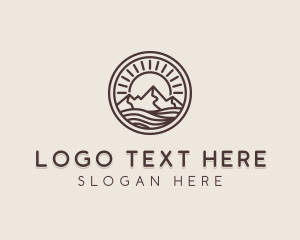 Outdoor - Alpine Mountain Valley logo design