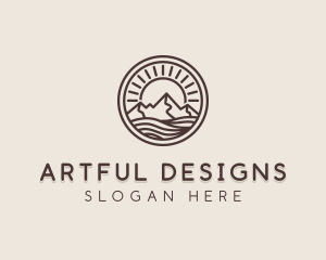 Alpine Mountain Valley logo design