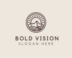 Alpine Mountain Valley logo design