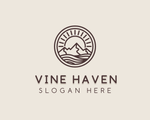 Alpine Mountain Valley logo design