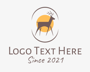 Safari Zoo - Wildlife Deer Sanctuary logo design