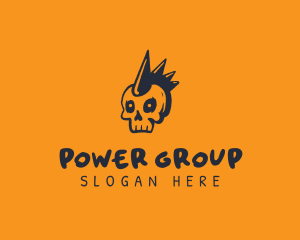 Punk Skull Mohawk Logo