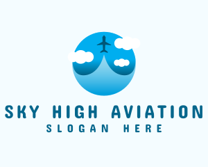 Blue Sky Airplance logo design