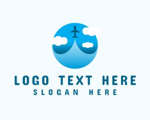 Vacation - Blue Sky Airplance logo design