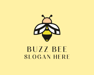 Buzz - Flying Bee Insect logo design