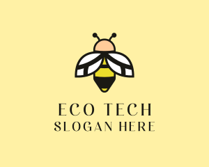 Ecosystem - Flying Bee Insect logo design