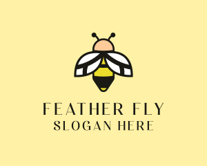 Flying Bee Insect  logo design