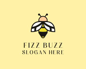 Flying Bee Insect  logo design