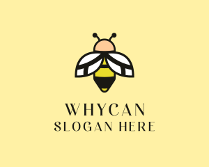 Flying Bee Insect  logo design