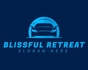 Blue Car Cleaning Logo