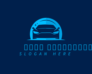 Racing - Blue Car Cleaning logo design