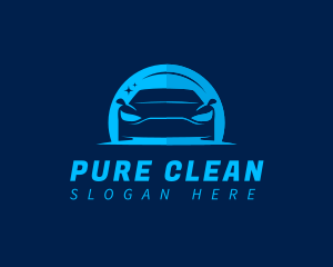 Blue Car Cleaning logo design