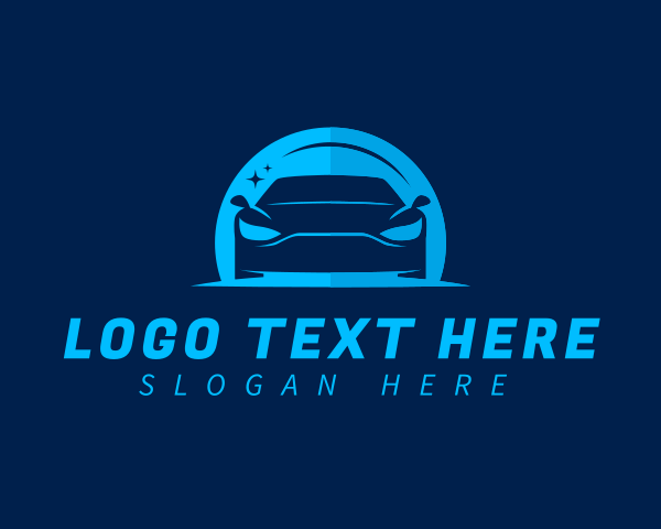 Sedan - Blue Car Cleaning logo design