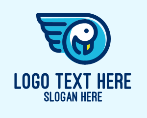 Wing - Cute Pet Duck logo design
