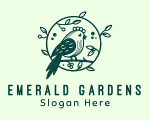 Perched Bird Garden logo design