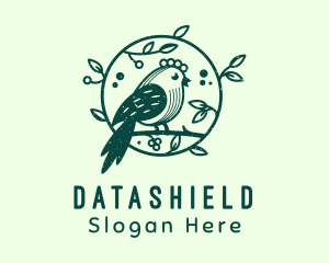 Passerine - Perched Bird Garden logo design